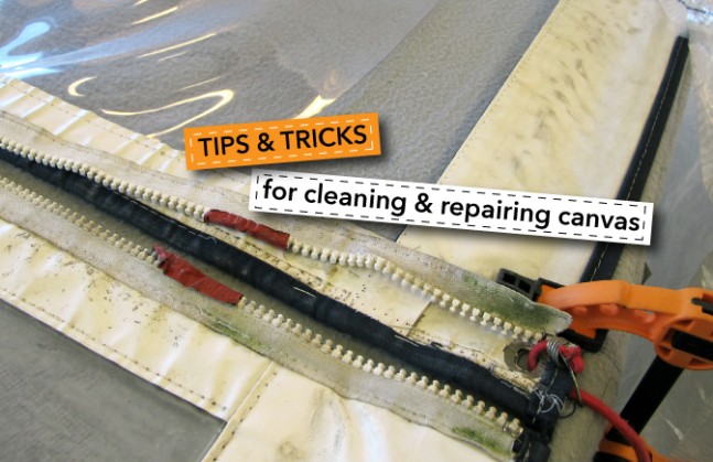 Tips & Tricks for cleaning and repairing canvas