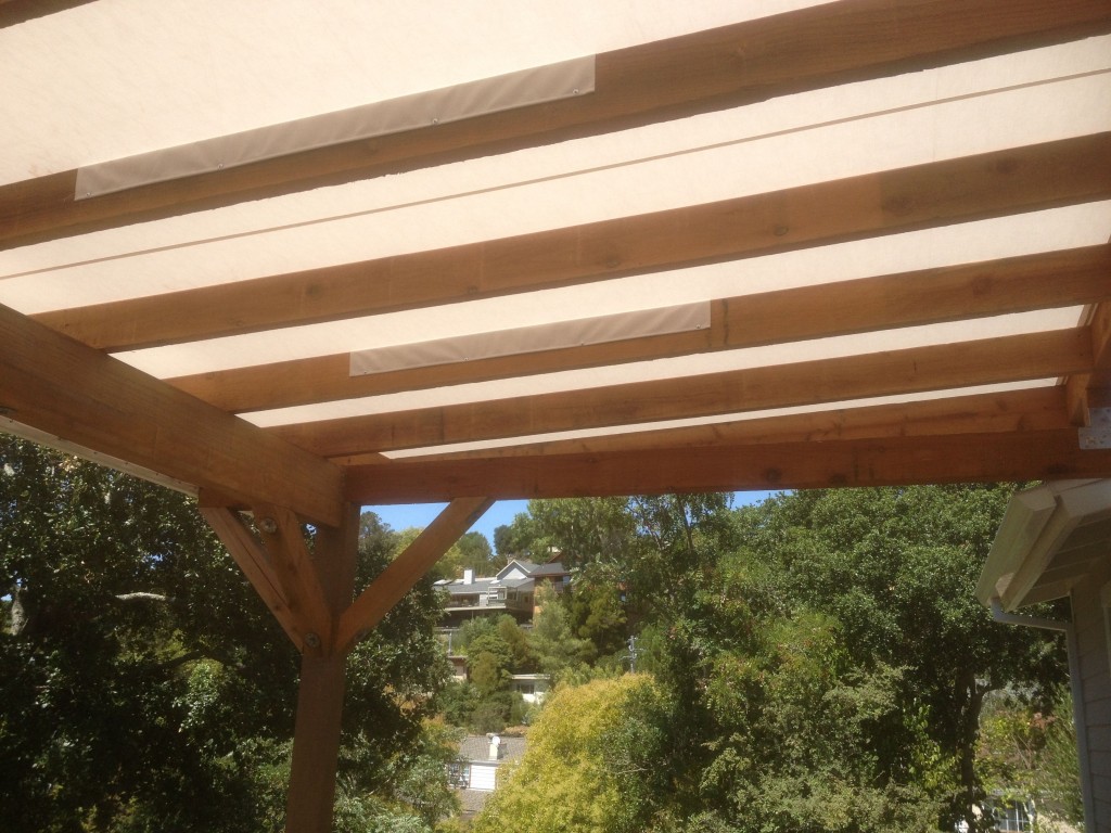 awning top pergola - The Canvas Works, Sausalito, San Francisco